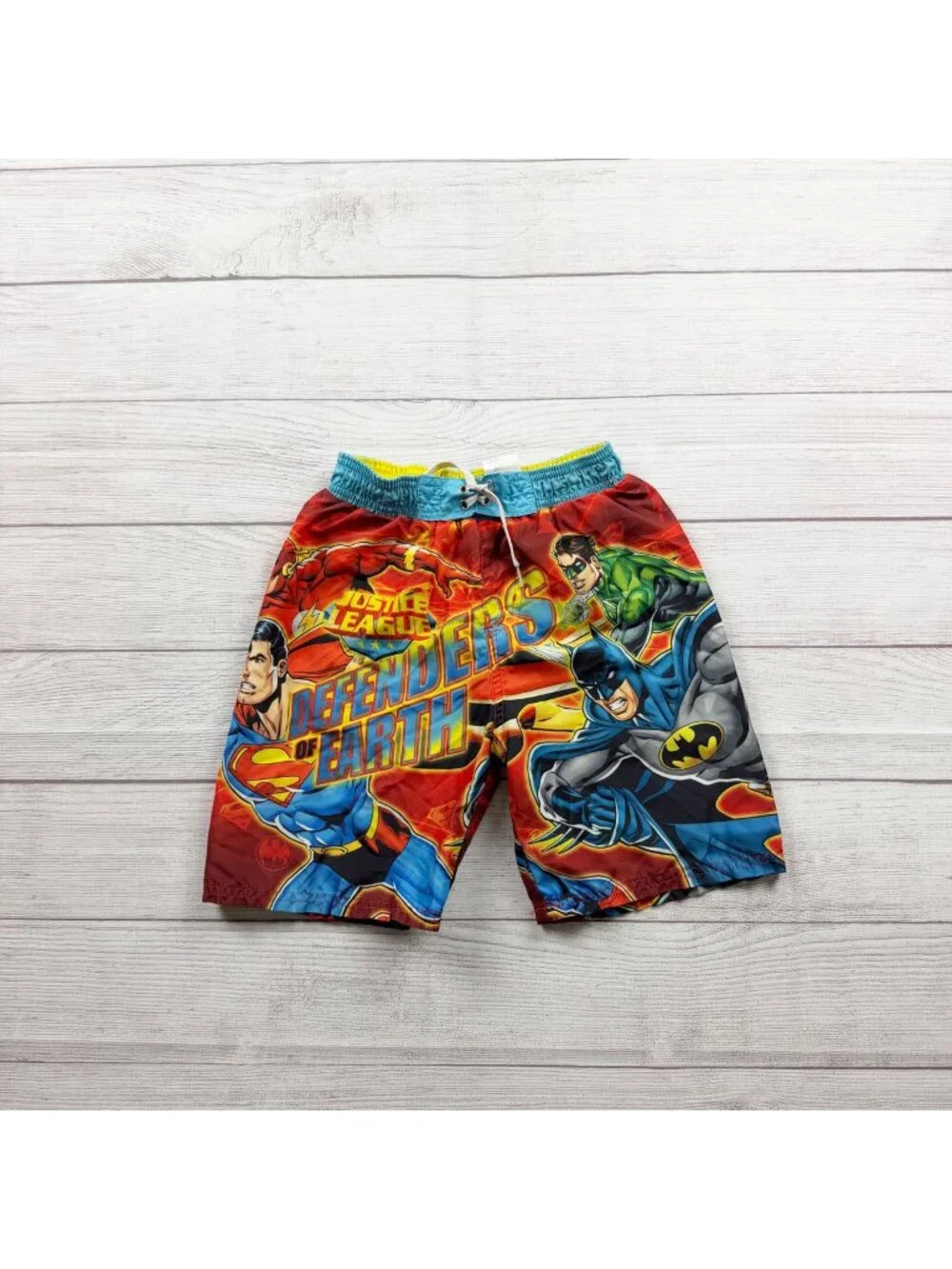 Justice League Boys Swim Trunks Defenders Of Earth Graphic 8